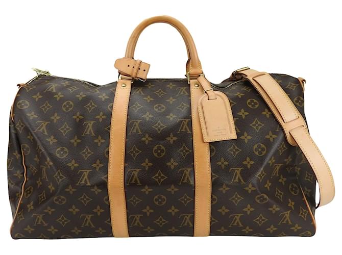 Louis Vuitton Keepall Bandouliere 50 Brown Cloth  ref.1380717