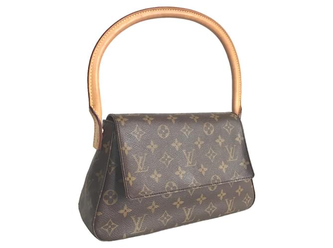 Looping Louis Vuitton Mini boucle Toile Marron  ref.1380735