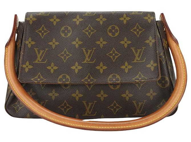 Louis Vuitton Mini looping Brown Cloth  ref.1380742