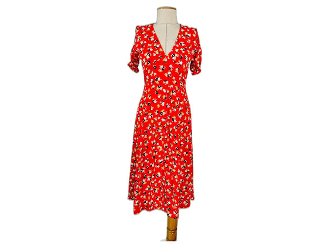 Faithfull the Brand Dresses Red Rayon  ref.1380784