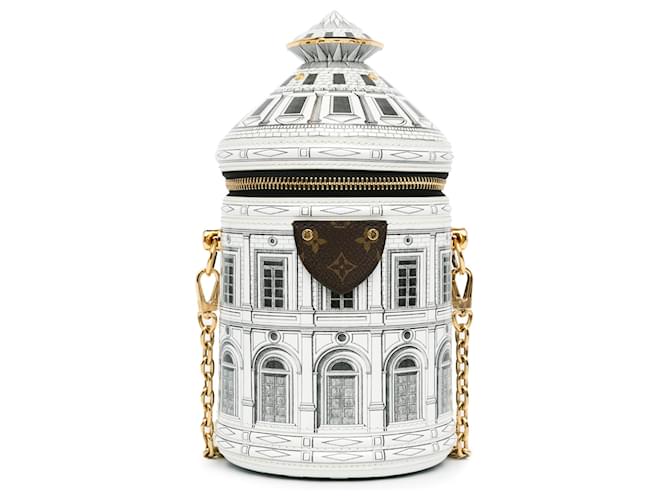 Louis Vuitton Vase Fornasetti Architectura Cannes Blanc Cuir Veau façon poulain  ref.1380803
