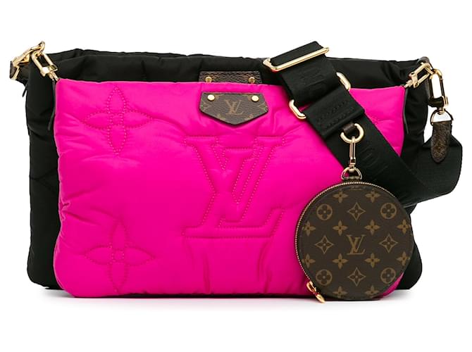 Louis Vuitton Maxi almohada con monograma rosa y accesorios de pochette múltiples Nylon Paño  ref.1380889