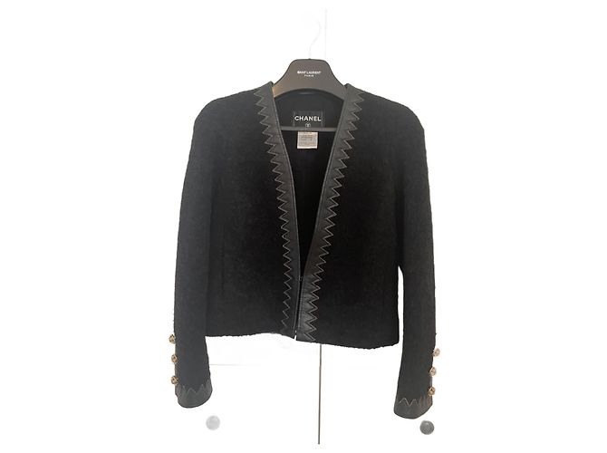 Cambon Chaqueta negra Chanel 2015P Paris-Salzburg talla 38. Negro