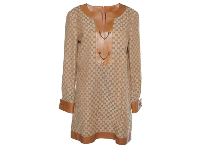 Gucci Dresses Brown Cloth  ref.1380911