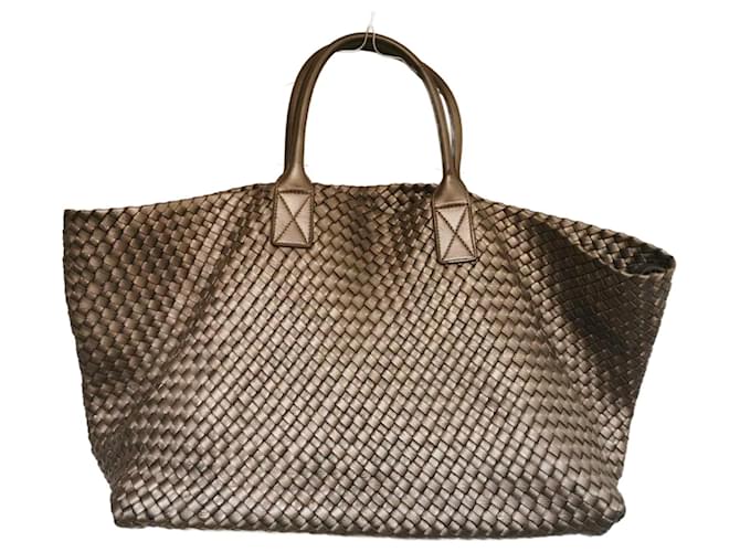 Bottega Veneta Bottega Cabat Große Tasche Bronze Pelz  ref.1380918