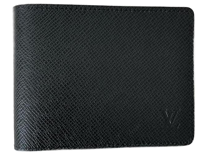 Louis Vuitton Portefeuille Multiple Cuir Noir  ref.1380924