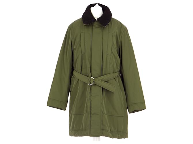 Claudie Pierlot Down jacket / Parka Light green Polyester  ref.1380933