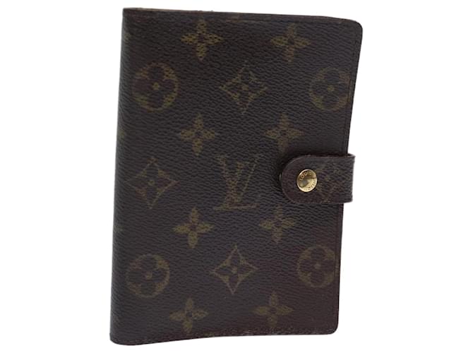 LOUIS VUITTON Monogram Agenda PM Day Planner Cover R20005 LV Auth ar11837 Monogramma Tela  ref.1381002