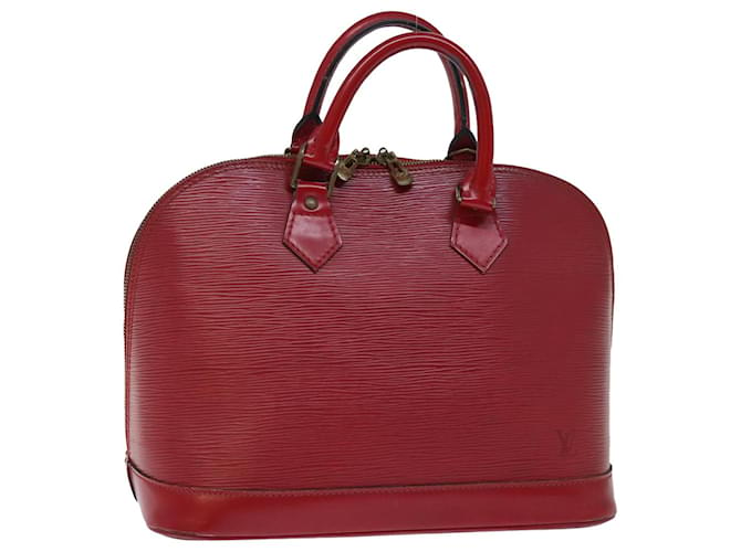 LOUIS VUITTON Epi Alma Borsa a mano Castigliana Rossa M52147 LV Auth 73569 Pelle  ref.1381017