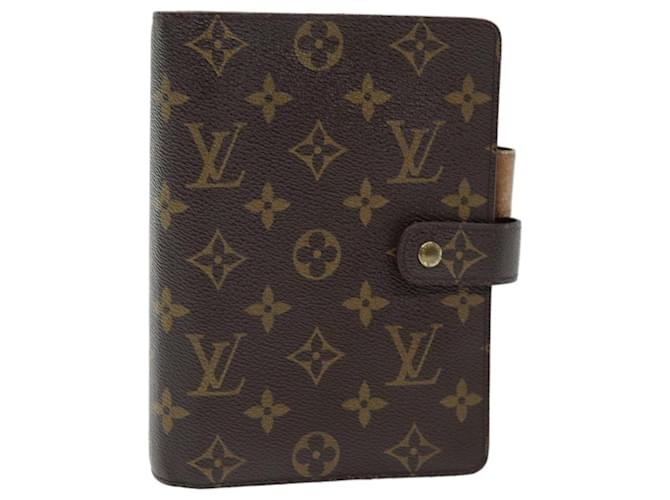 LOUIS VUITTON Monogram Agenda MM Day Planner Cover R20105 LV Auth 73786 Cloth  ref.1381025