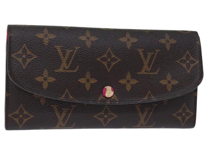 LOUIS VUITTON Monogram Portefeuille Emilie Portafoglio Rosa M60697 LV Auth fm3444 Fuschia Monogramma Tela  ref.1381069