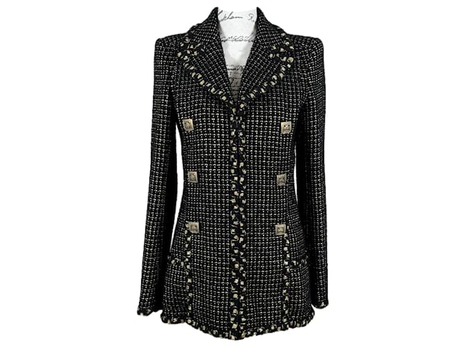 Chanel Neues Icon Paris / Byzance Black Tweed Jacket Mehrfarben  ref.1381091