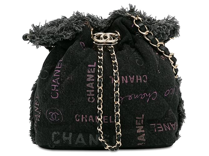 CHANEL HandbagsDenim - Jeans Black  ref.1381129