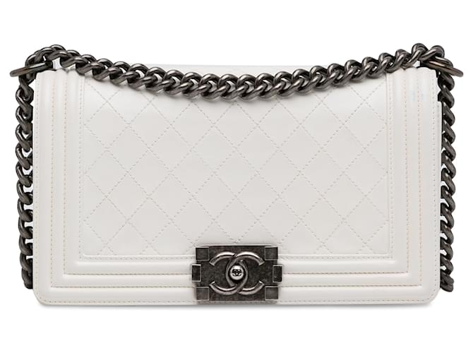 CHANEL HandtaschenLeder Weiß  ref.1381137