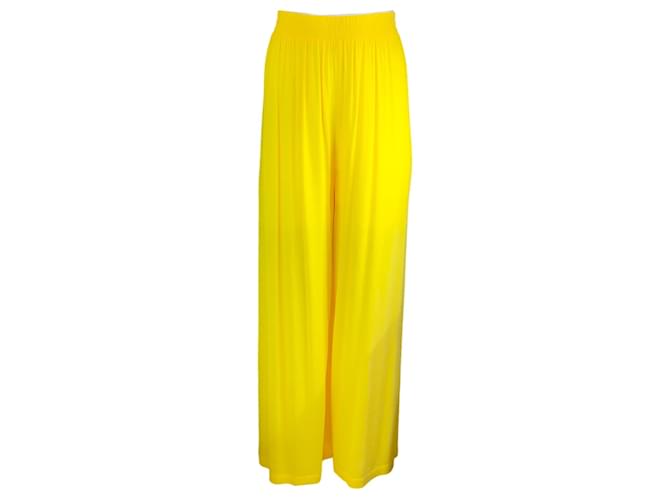 Autre Marque L'Agence Yellow Nikita Wide Leg Crepe Pants Viscose  ref.1381198