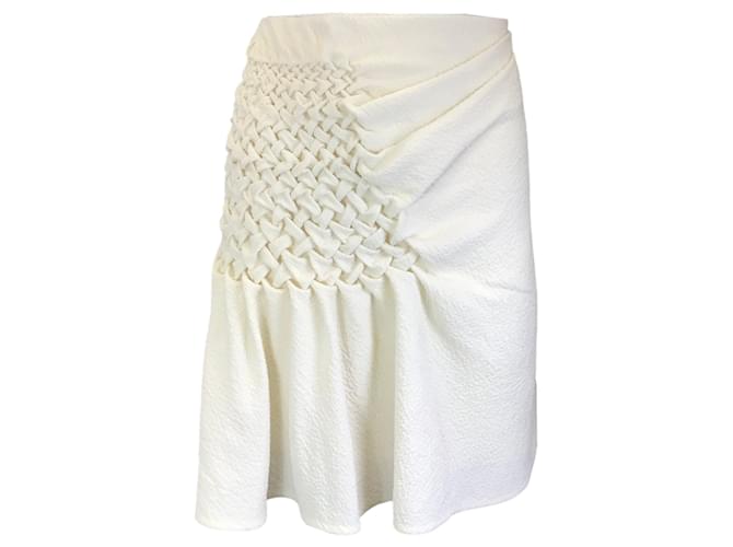 Autre Marque 3.1 Phillip Lim Jupe en crêpe froissée ivoire Polyester Écru  ref.1381206