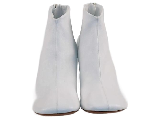 Céline Celine White Ankle Boots Leather  ref.1381235