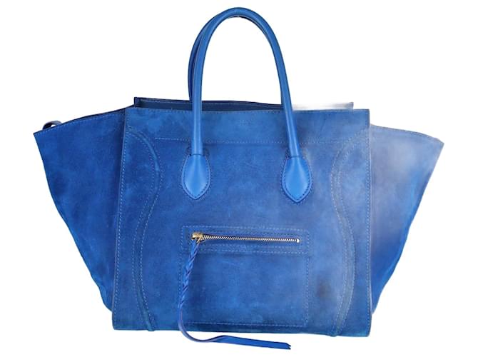 Céline Celine Blue Medium Phantom Luggage Tote Leather  ref.1381238