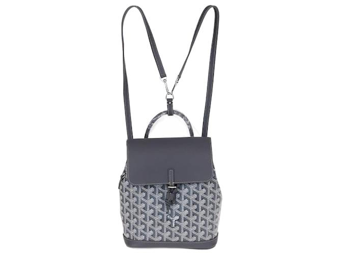 Zaino Goyard Mini Alpin Goyardine grigio Pelle  ref.1381263