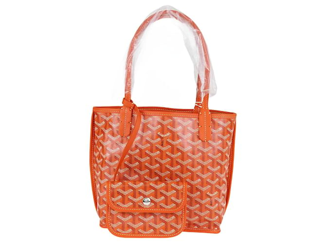 Goyard – Goyardine – Mini-Anjou-Tasche, Orange Leder  ref.1381264