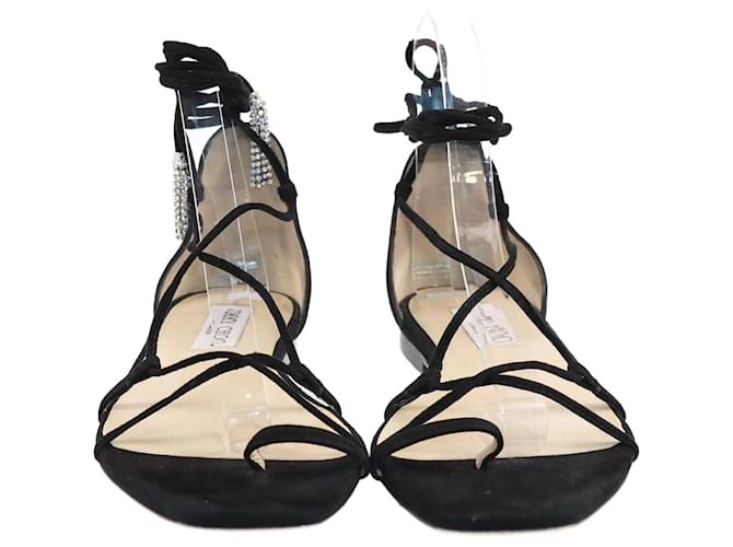 Jimmy Choo – Flache Sandalen „Tao“ in Schwarz Schweden  ref.1381275