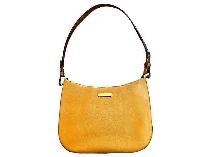 Bolsa de ombro Burberry de couro caramelo