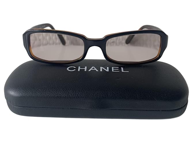 Chanel Sunglasses Brown Black Plastic  ref.1381318