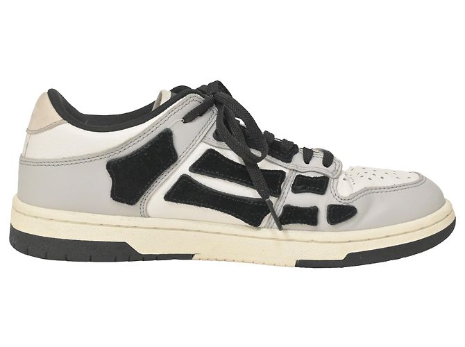 Baskets Amiri Skel Top Low en Cuir Blanc