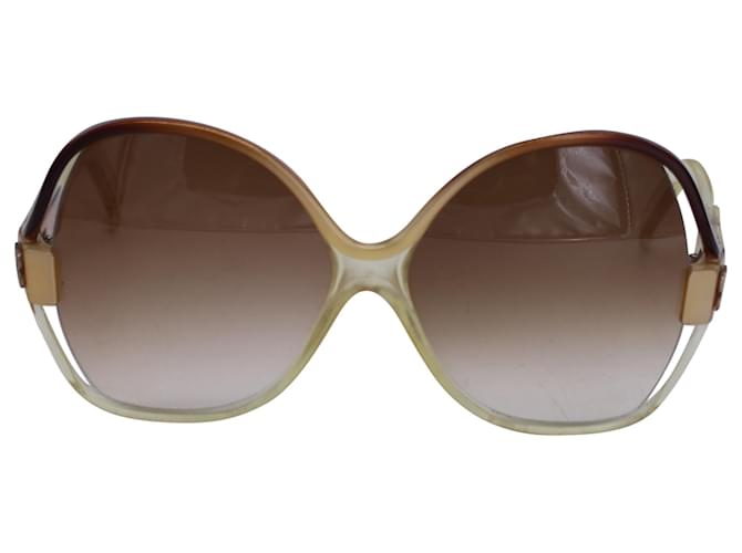 Balenciaga 7889 Übergroße Sonnenbrille aus braunem Acetat Zellulosefaser  ref.1381370
