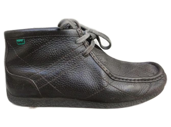Autre Marque Kickers Ankle Boots Dark Brown Leather