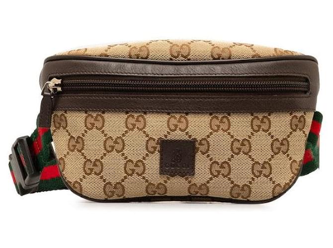 Riñonera de lona Gucci GG Riñonera de lona 311159 en buen estado Lienzo  ref.1381543