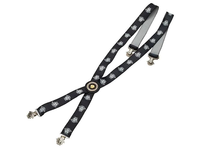 Versace Medusa Pattern Suspenders  Canvas Other in Good condition Cloth  ref.1381579