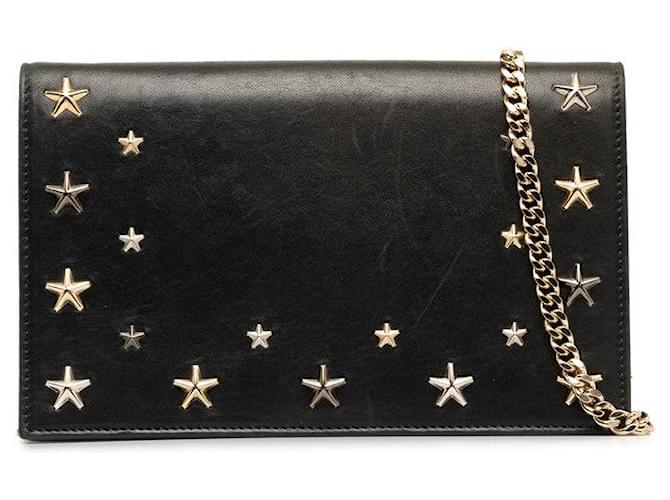 Jimmy Choo Leather Star Studs Chain Shoulder Bag Leather Shoulder Bag in Good condition  ref.1381596