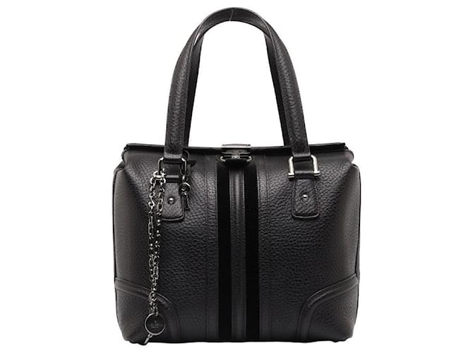 Gucci Leder Sherry Line Handtasche 146002 in guter Kondition Schwarz  ref.1381607