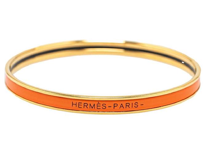 Hermès Hermes Calèche Extra Narrow Enamel Bangle Pulseira esmaltada em excelente estado Esmalte  ref.1381611