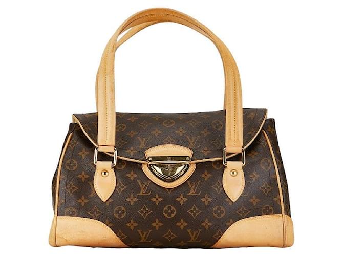 Louis Vuitton Monogram Beverly GM Handbag M40120 Brown PVC Leather in Very Good Condition Cloth  ref.1381628