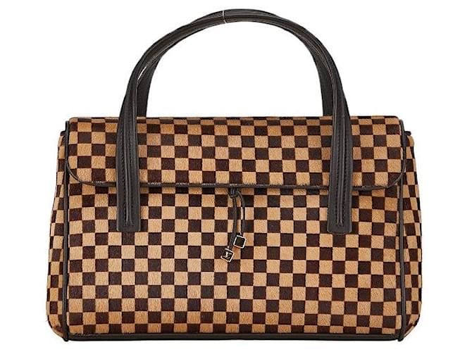 Borsa Louis Vuitton Damier Sauvage Lion M92131 in ottime condizioni Marrone Pelle  ref.1381632