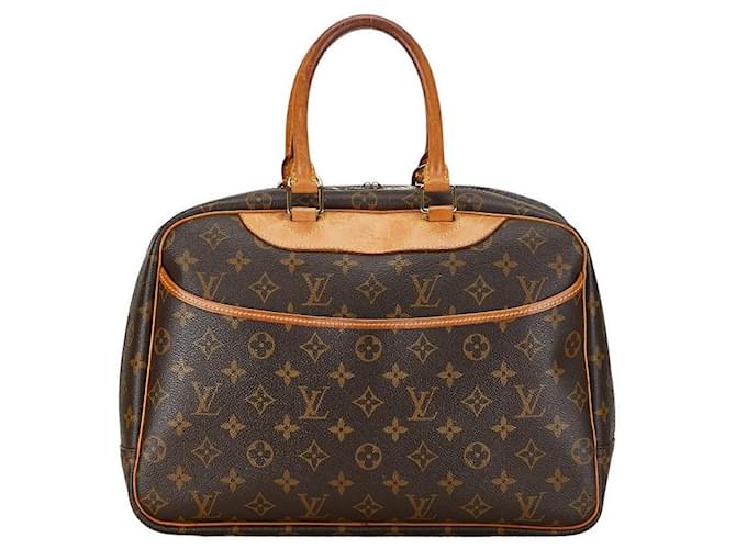 Louis Vuitton Monogram Deauville Handtasche M47270 aus braunem PVC-Leder in sehr gutem Zustand Leinwand  ref.1381639