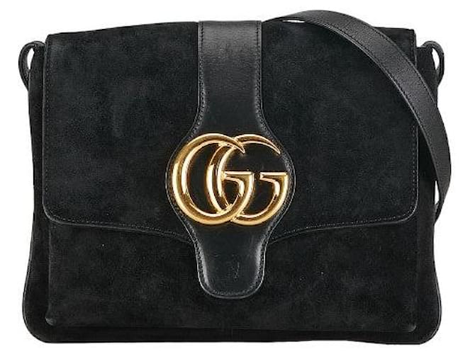Gucci Suede Medium Arli Flap Shoulder Bag  Suede Shoulder Bag 550126 in Good condition  ref.1381643