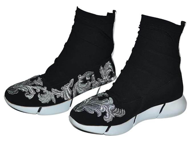 Elena Lachi sneakers Black Grey Cloth  ref.1381658