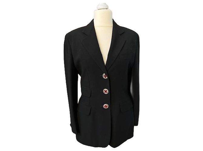 Autre Marque Moschino Couture jacket dark blue acetate