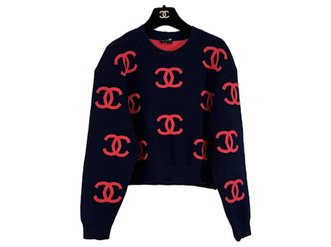 Chanel Novo suéter icônico de cashmere CC Multicor Casimira  ref.1381678