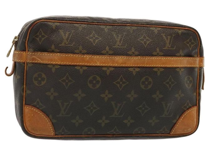 LOUIS VUITTON Monogramm Compiegne 28 Clutch M51845 LV Auth 73470