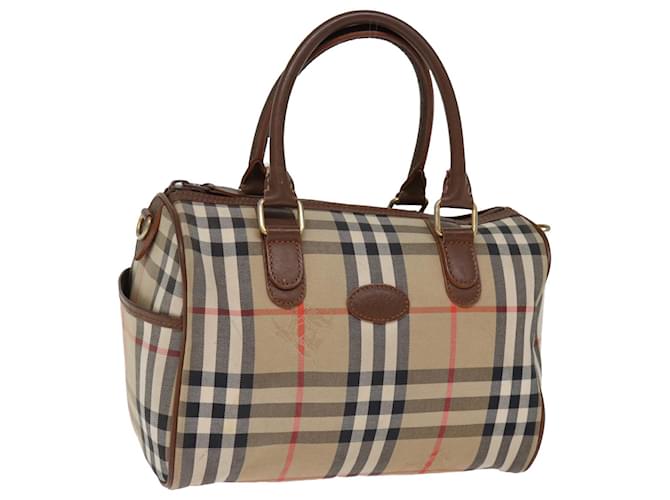 Autre Marque Burberrys Nova Check Boston Bag Lona Beige Auth yk12086 Lienzo  ref.1381746