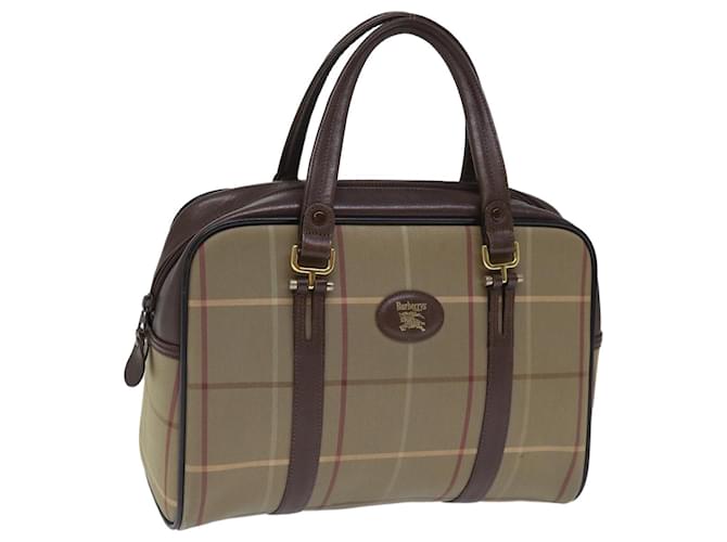 Autre Marque Bolso de mano Burberrys Nova Check Lona Beige Auth yk12280 Lienzo  ref.1381794