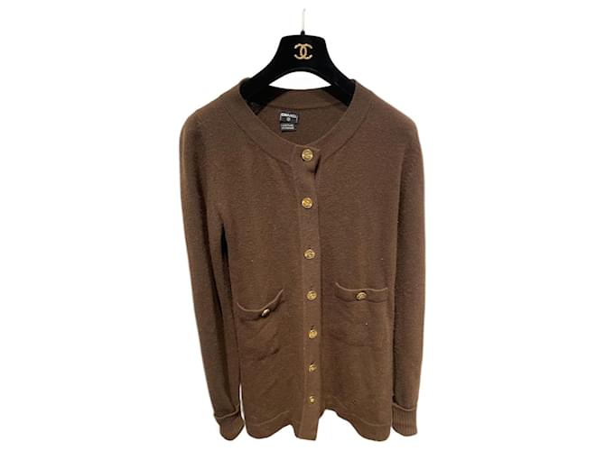 Chanel Knitwear Brown Cashmere  ref.1381812