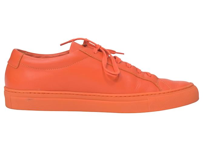 Autre Marque Zapatillas bajas Common Projects Achilles en piel naranja Coral Cuero  ref.1381849