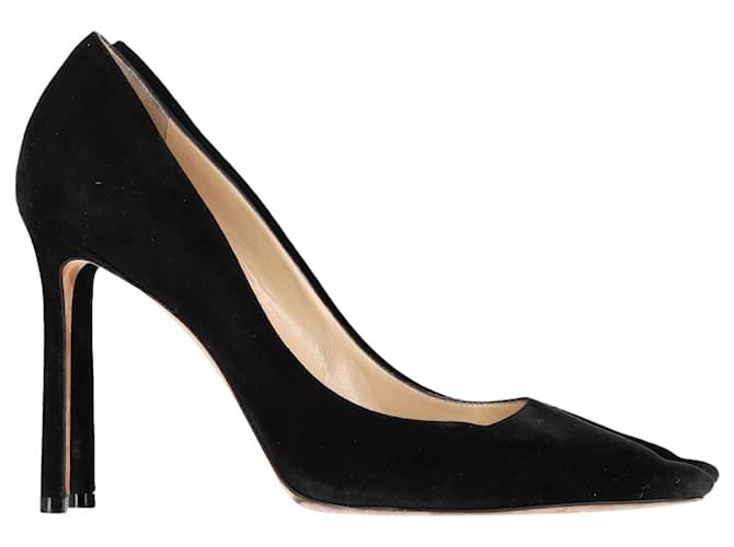 Jimmy Choo Romy Pumps aus schwarzem Wildleder Schweden  ref.1381881