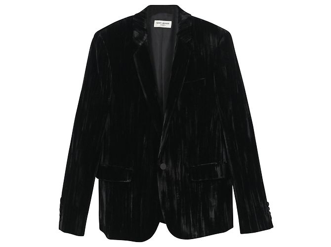 Saint Laurent Blazer aus schwarzem Samt