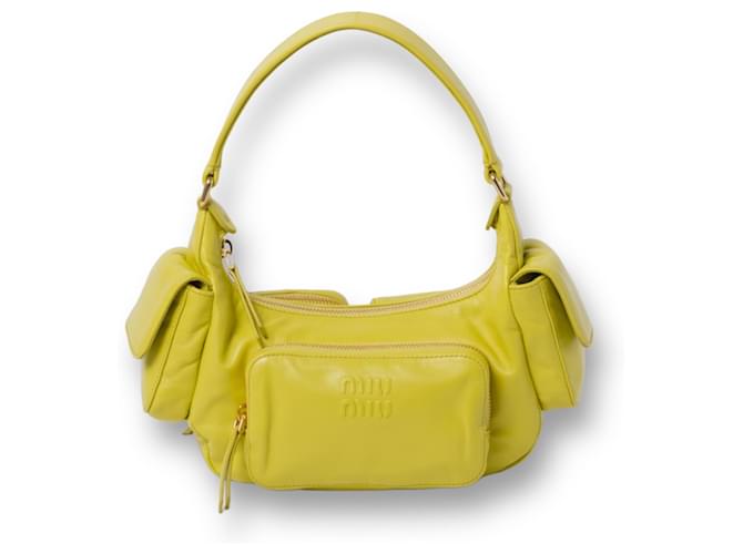 Miu Miu Pocket Bag Light green Leather  ref.1381914